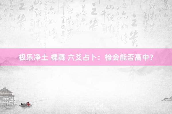 极乐净土 裸舞 六爻占卜：检会能否高中？