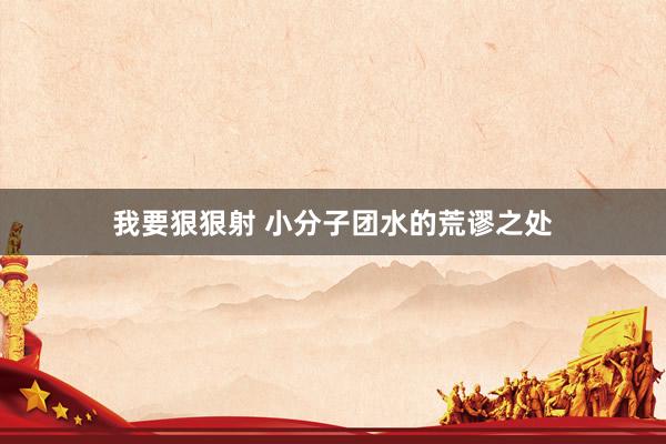我要狠狠射 小分子团水的荒谬之处