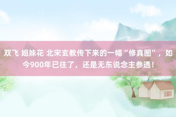 双飞 姐妹花 北宋玄教传下来的一幅“修真图”，如今900年已往了，还是无东说念主参透！