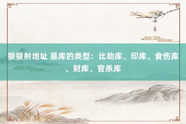狠狠射地址 墓库的类型：比劫库、印库、食伤库、财库、官杀库